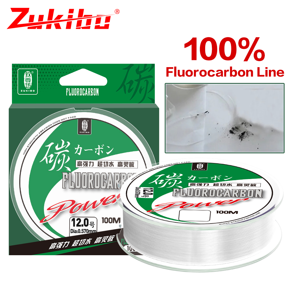 ZUKIBO 50m 100m 100% Fluorocar - Fluorocarbon Line ulasan dan harga